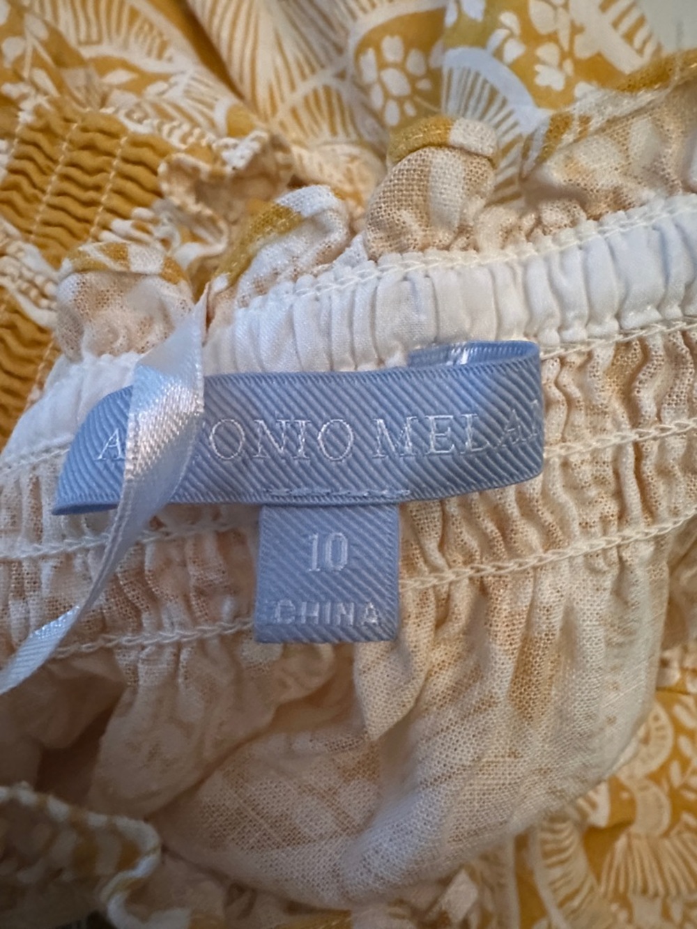 ANTONIO MELANI X THE NAT NOTE RANEY OTS MIDI MARIGOLD SZ 10 - Picture 8 of 9